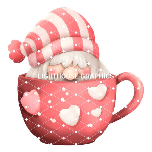 Valentine Gnome in a Cup