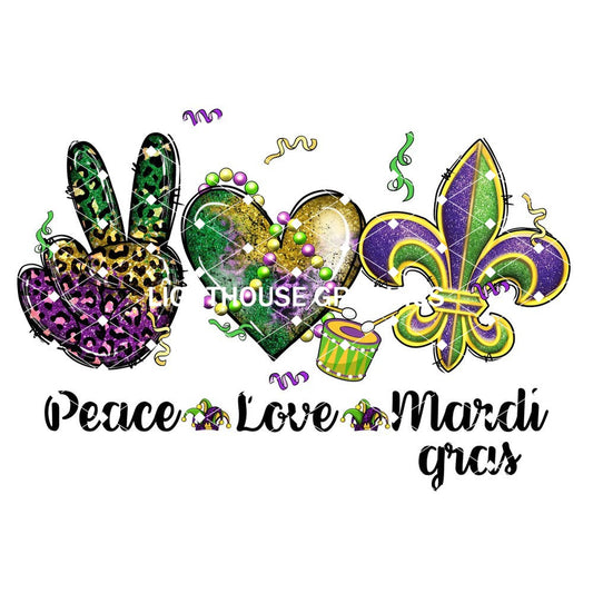 Peace Love Mardi Gras