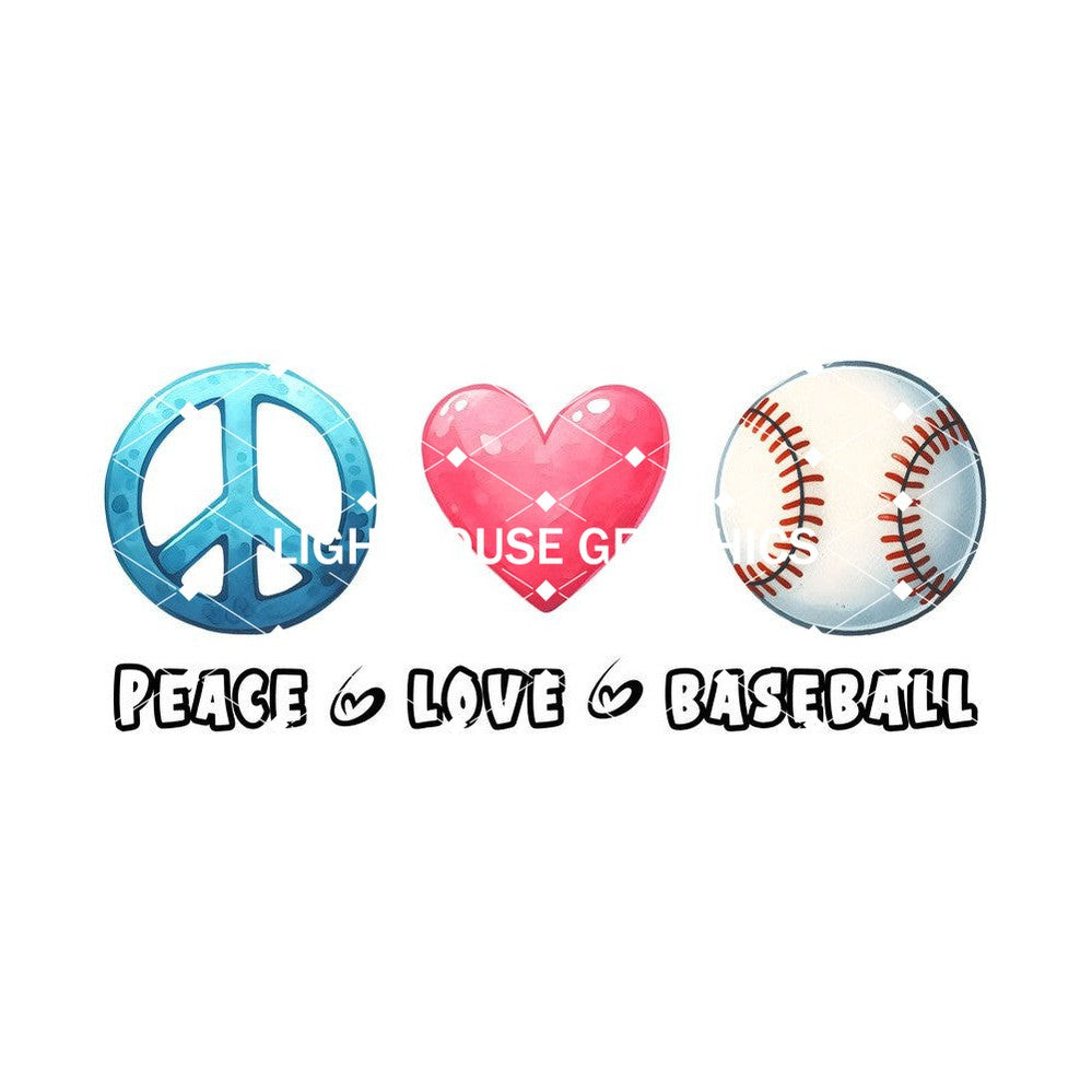 Peace Love Baseball